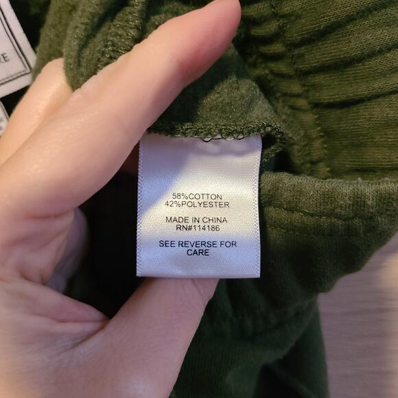 Juicy Culture Womens Army Green Track Pants Size Medium Wide Leg Sweatpants Y2K - Picture 5 of 10